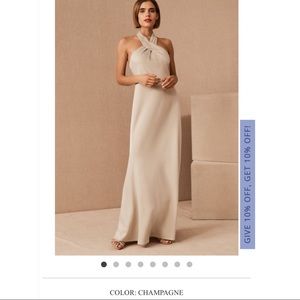 BHLDN Ruby Satin Charmeuse Dress